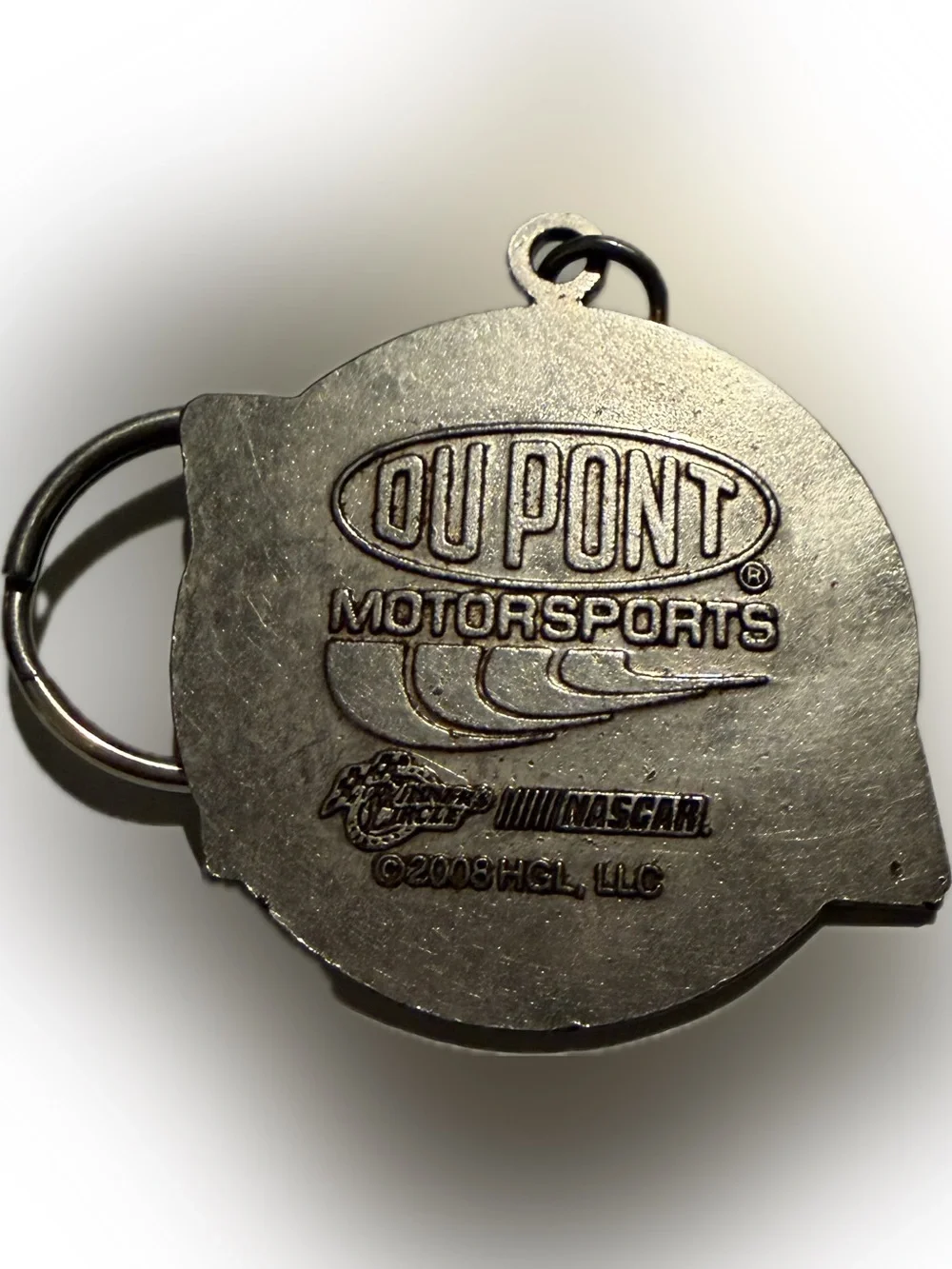 2008 Jeff Gordon Nascar Yellow and Blue '24' Metal Keychain